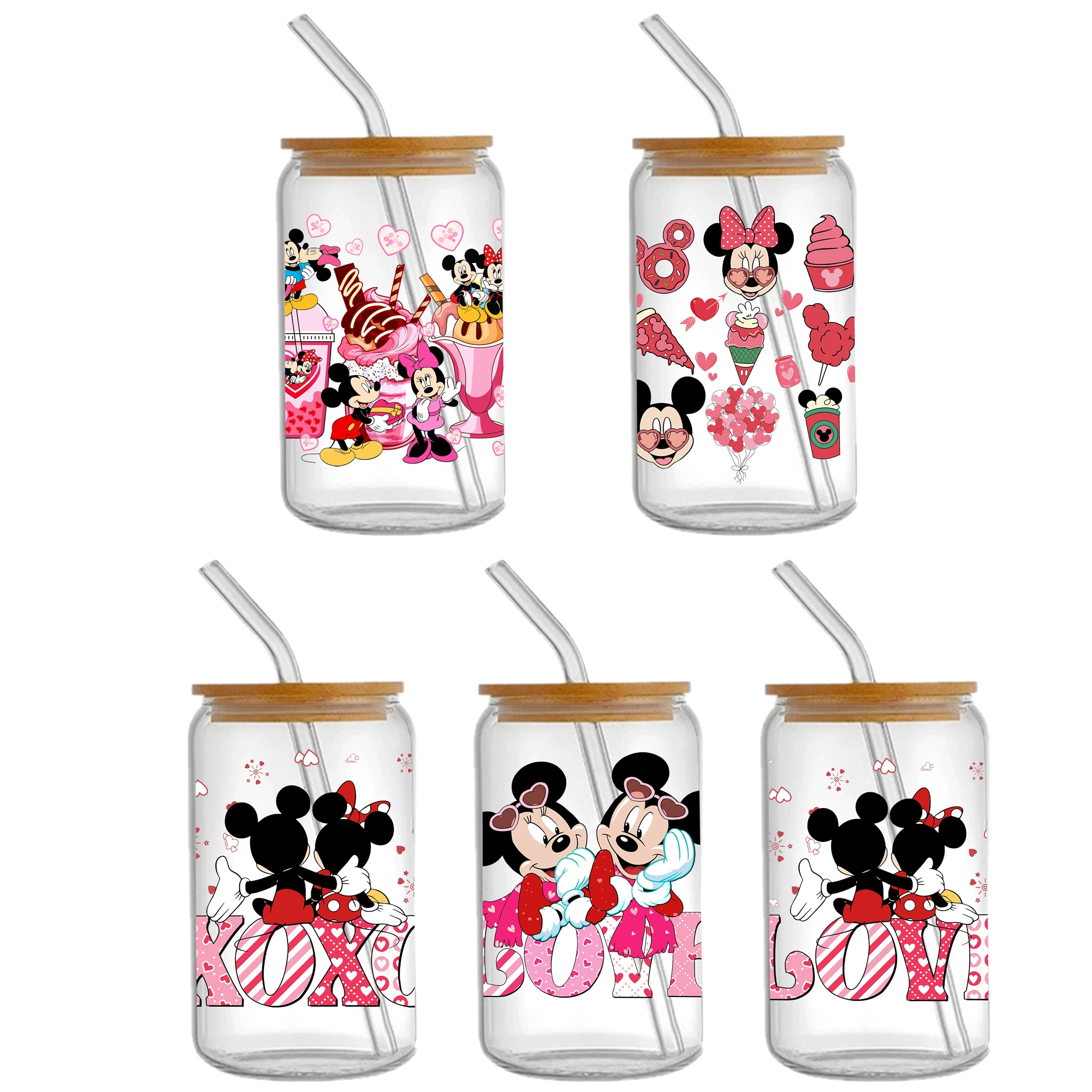 5-9pcs Valentine's Day UV DTF Sticker For 16oz Cups Wrap Transfer Sticker Custom Labels DIY Logo Waterproof - Image 4