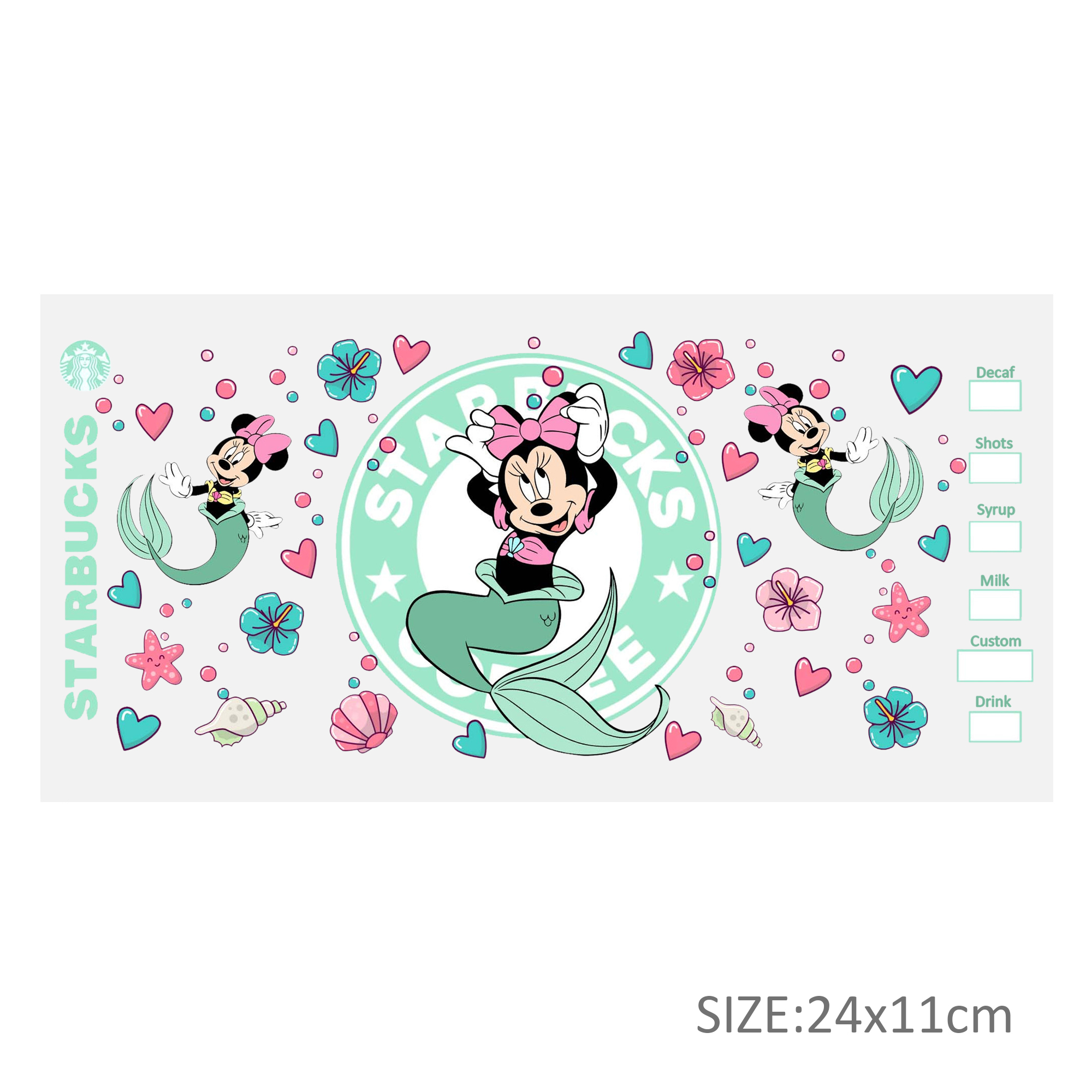 Disney Princess 16oz DTF Sticker Cups Cool Personalize UV Wrap Transfer Sticker Custom Labels DIY Logo Waterproof