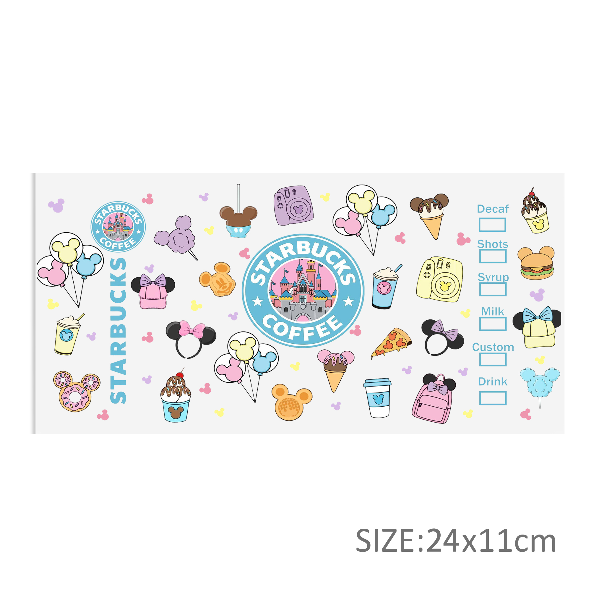 Disney Princess 16oz DTF Sticker Cups Cool Personalize UV Wrap Transfer Sticker Custom Labels DIY Logo Waterproof - Image 2
