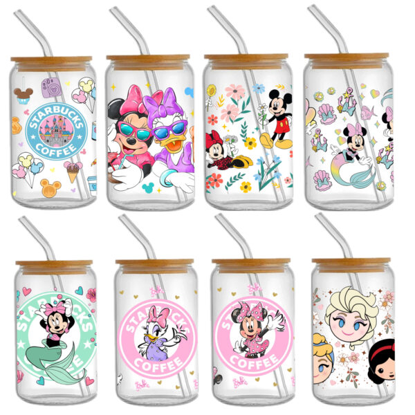 Disney Princess 16oz DTF Sticker Cups Cool Personalize UV Wrap Transfer Sticker Custom Labels DIY Logo Waterproof - Image 6