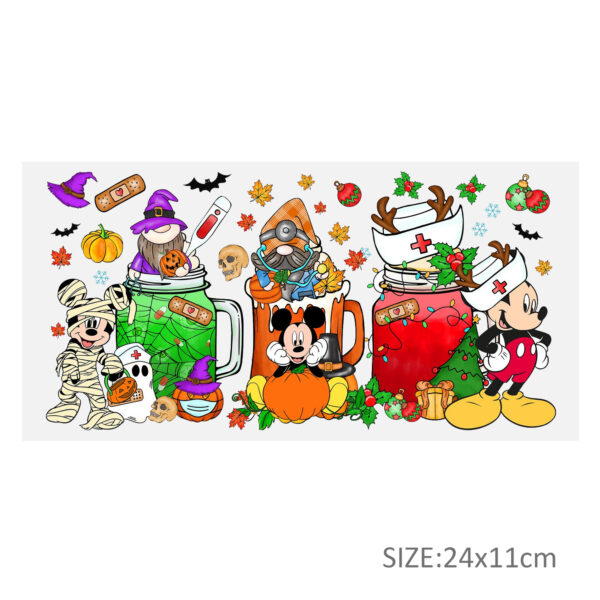 Stitch Mickey Mouse 16oz DTF Sticker Cup Cool Personalize UV Wrap Transfer Sticker Custom Label DIY Logo Waterproof - Image 13