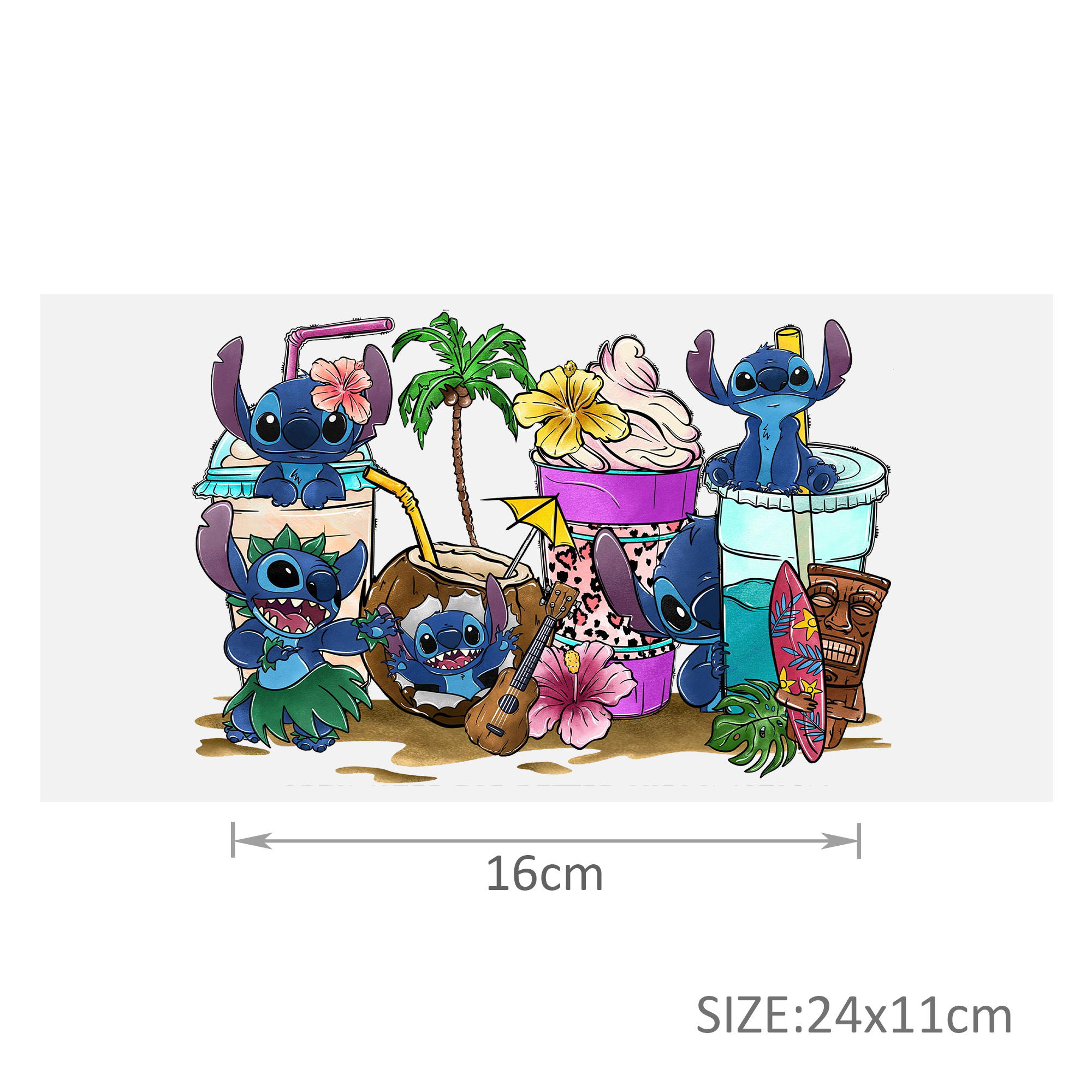 Stitch Mickey Mouse 16oz DTF Sticker Cup Cool Personalize UV Wrap Transfer Sticker Custom Label DIY Logo Waterproof - Image 14