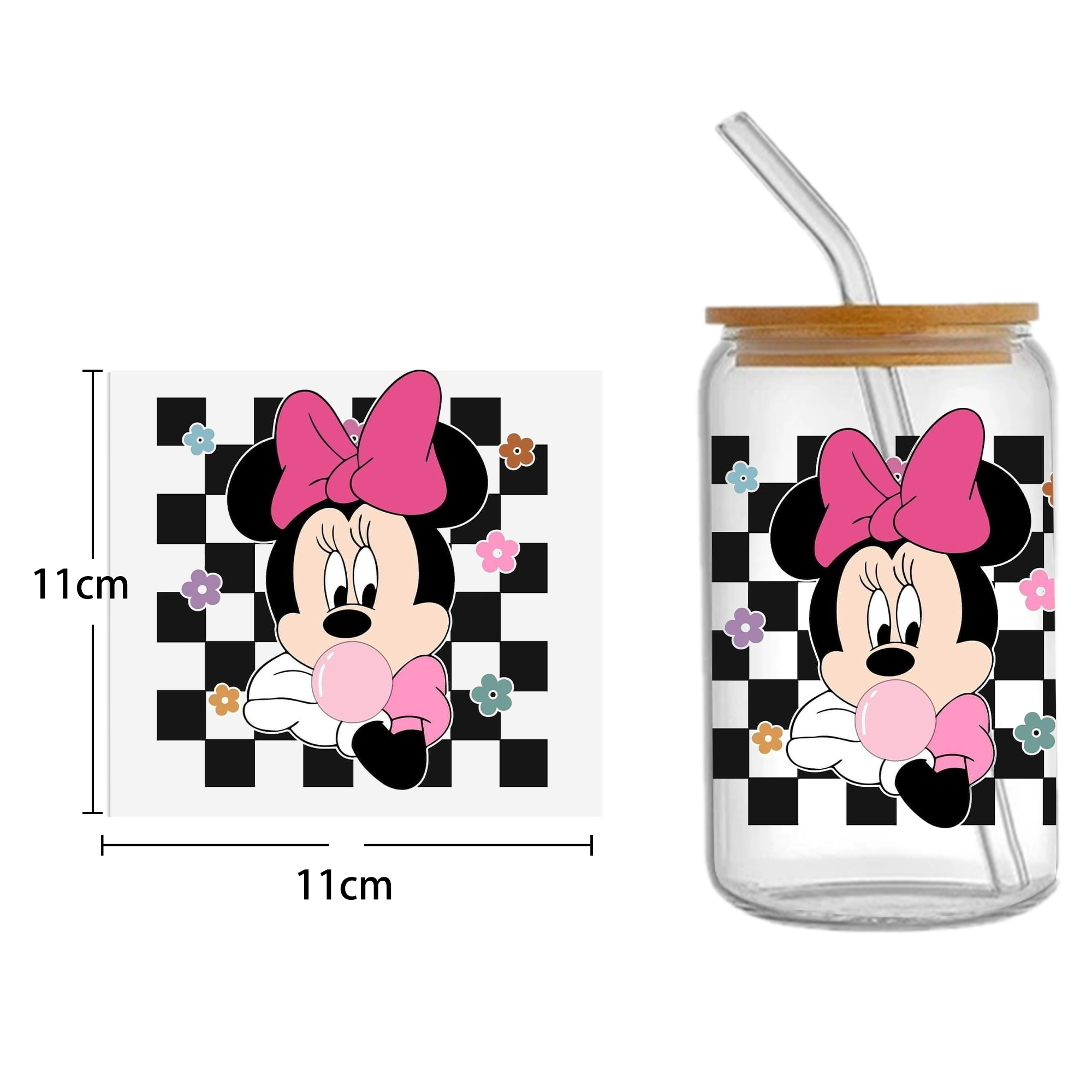 Stitch Mickey Mouse 16oz DTF Sticker Cup Cool Personalize UV Wrap Transfer Sticker Custom Label DIY Logo Waterproof - Image 15
