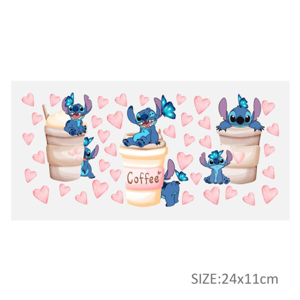 Stitch Mickey Mouse 16oz DTF Sticker Cup Cool Personalize UV Wrap Transfer Sticker Custom Label DIY Logo Waterproof - Image 17