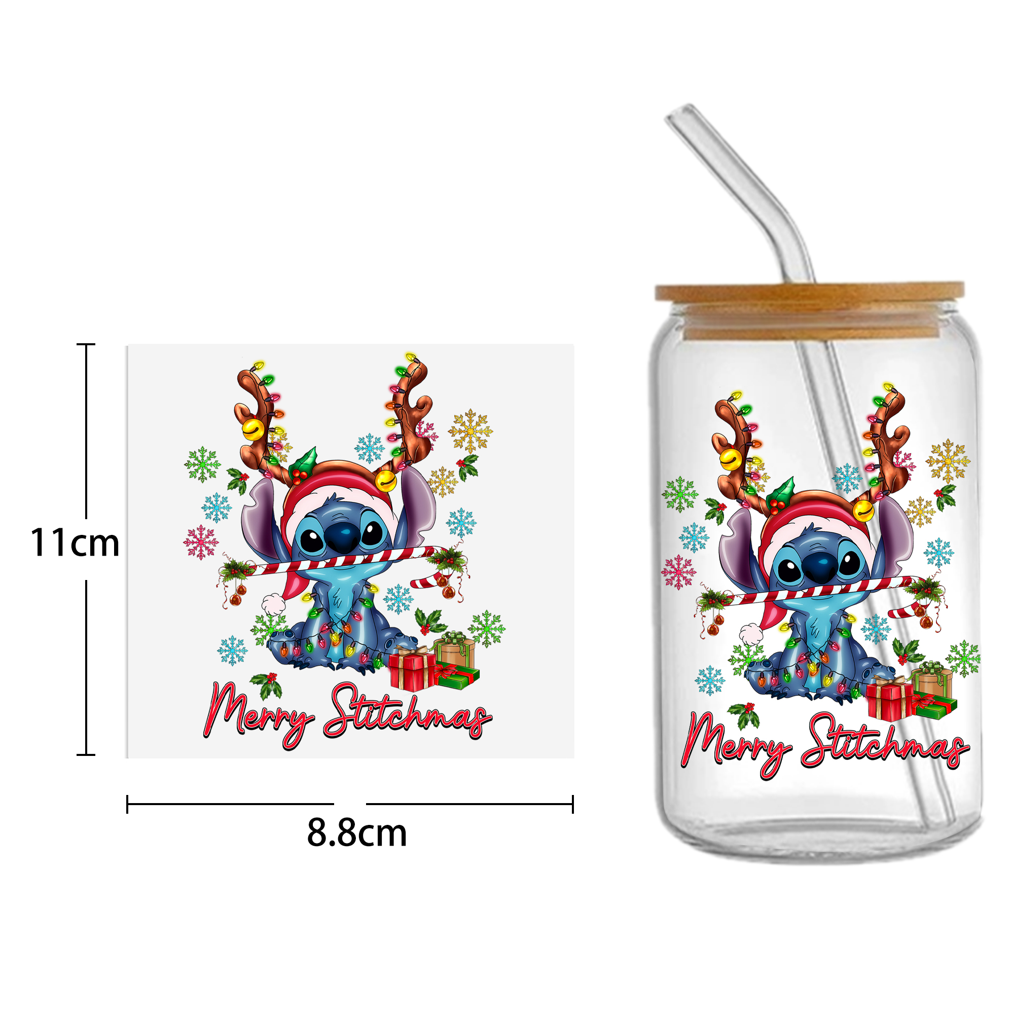 Animal Cow Chicken 16oz DTF Sticker Cups Cool Personalize UV Wrap Transfer Sticker Custom Labels DIY Waterproof - Image 2