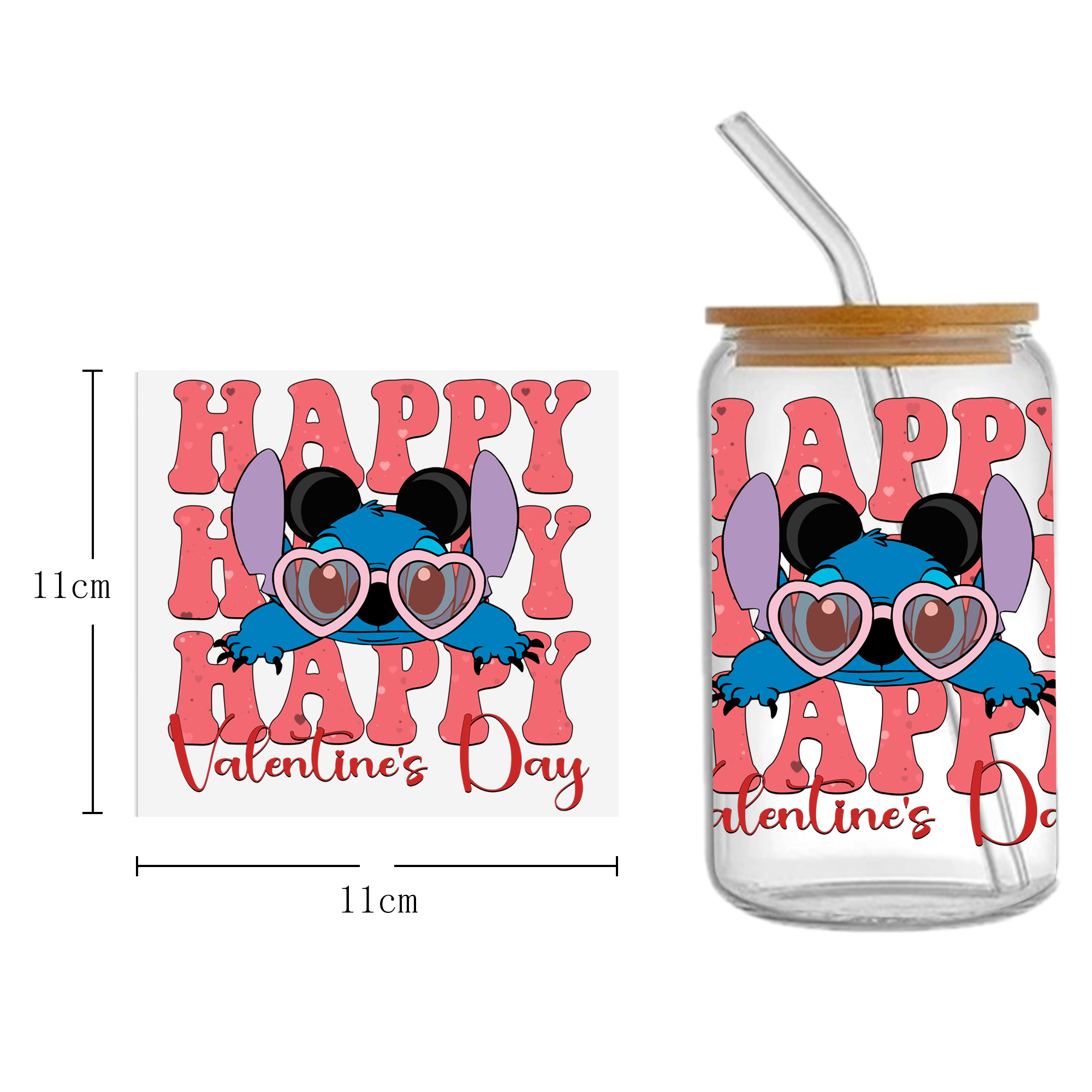 Animal Cow Chicken 16oz DTF Sticker Cups Cool Personalize UV Wrap Transfer Sticker Custom Labels DIY Waterproof - Image 6