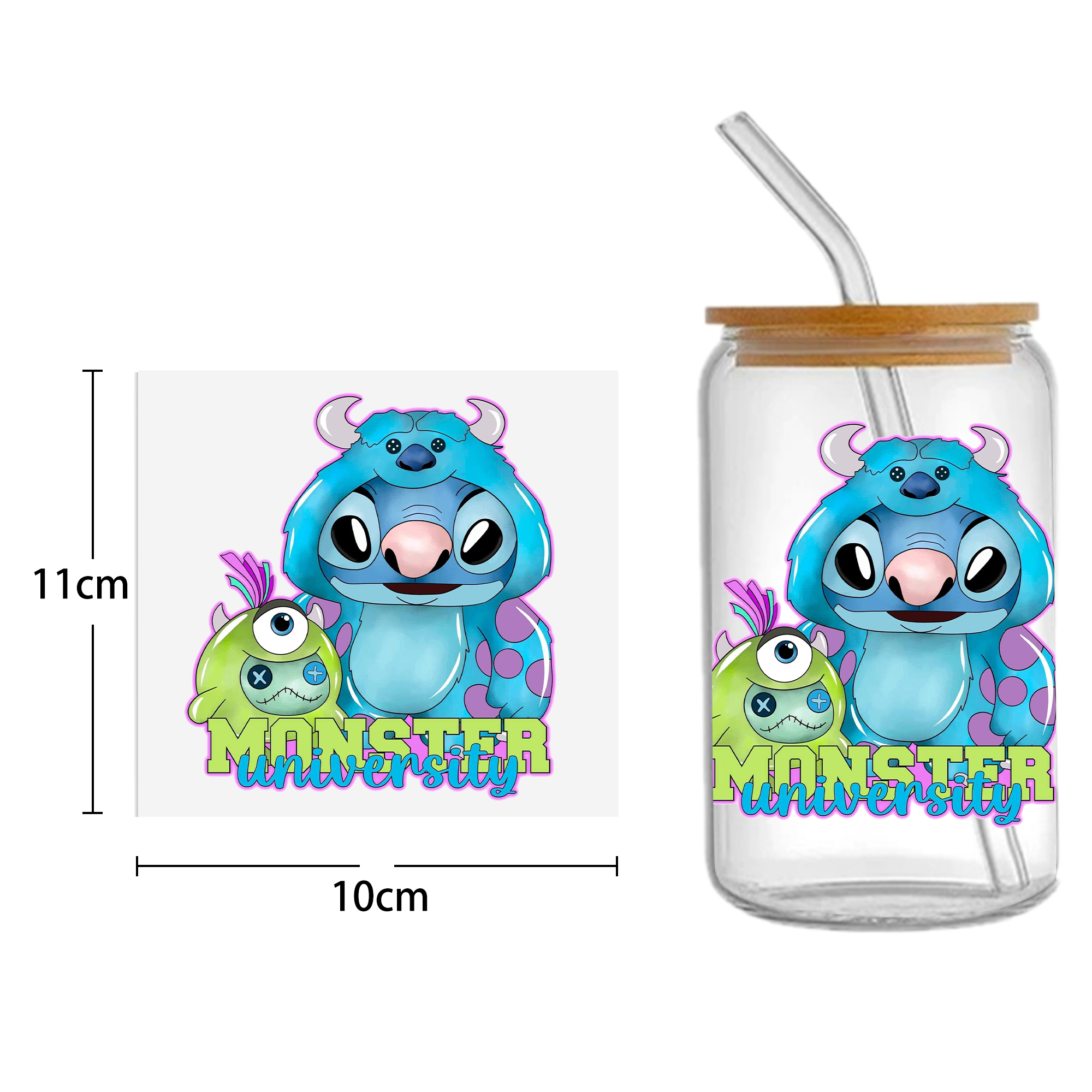 Animal Cow Chicken 16oz DTF Sticker Cups Cool Personalize UV Wrap Transfer Sticker Custom Labels DIY Waterproof - Image 11