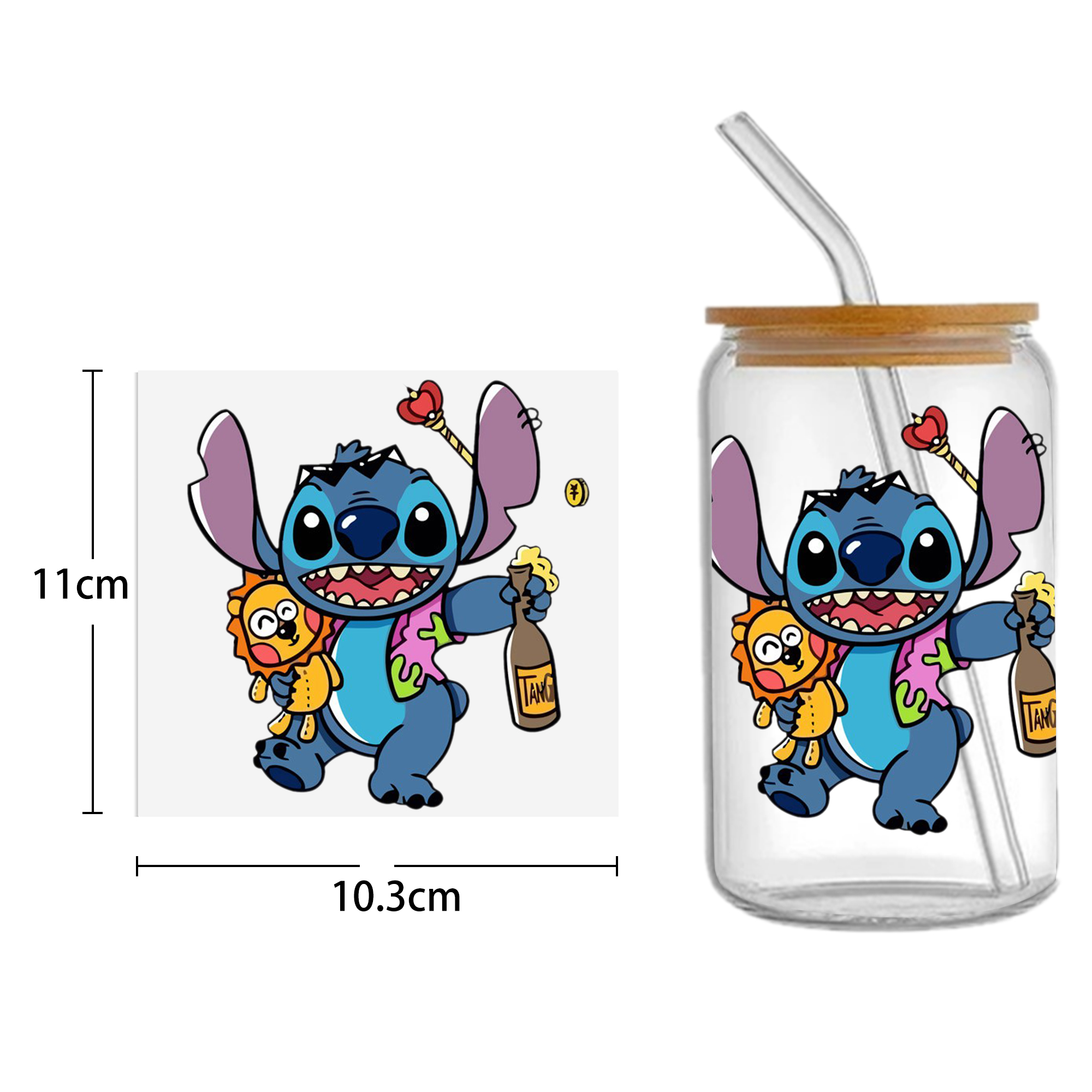 Animal Cow Chicken 16oz DTF Sticker Cups Cool Personalize UV Wrap Transfer Sticker Custom Labels DIY Waterproof - Image 16