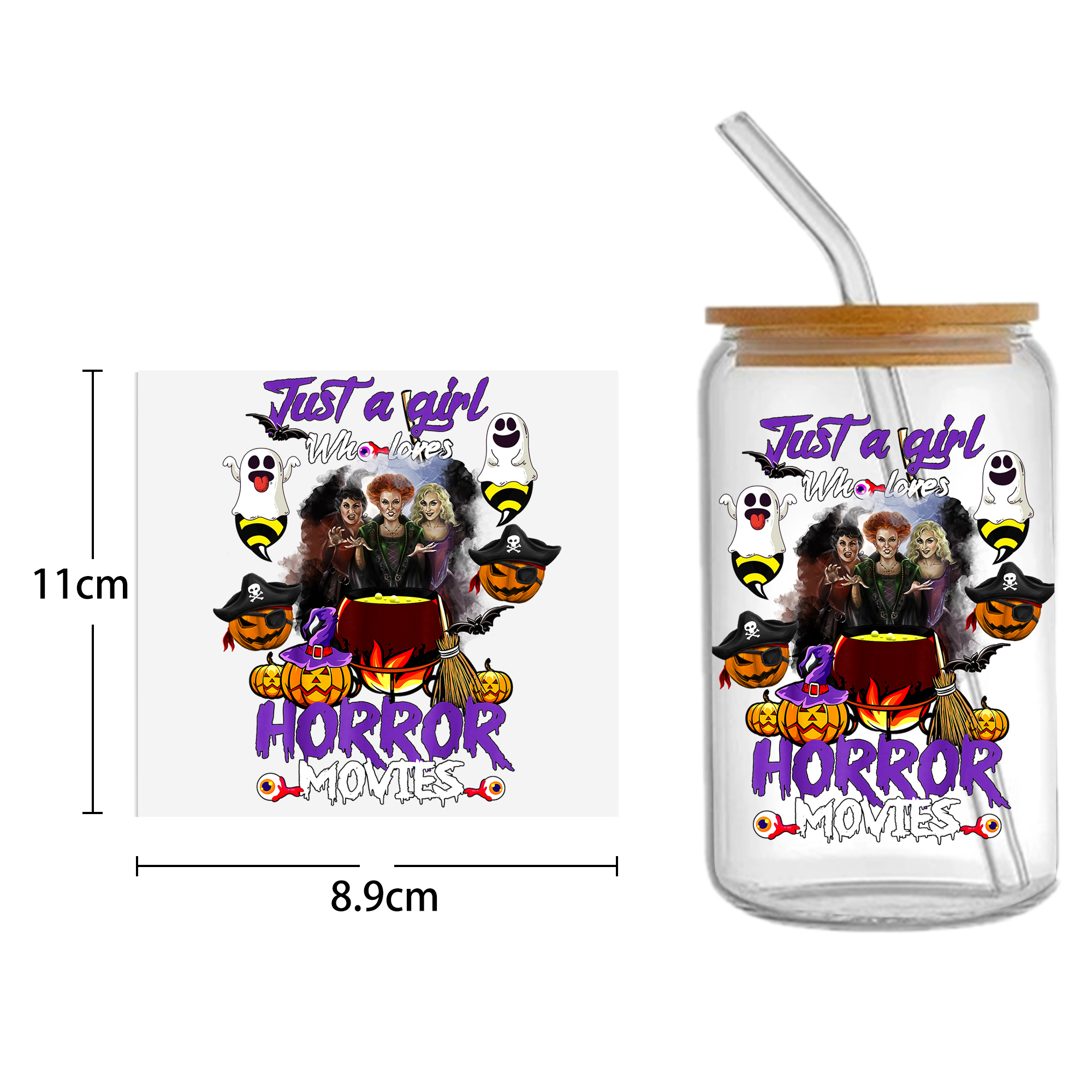 Animal Cow Chicken 16oz DTF Sticker Cups Cool Personalize UV Wrap Transfer Sticker Custom Labels DIY Waterproof - Image 18
