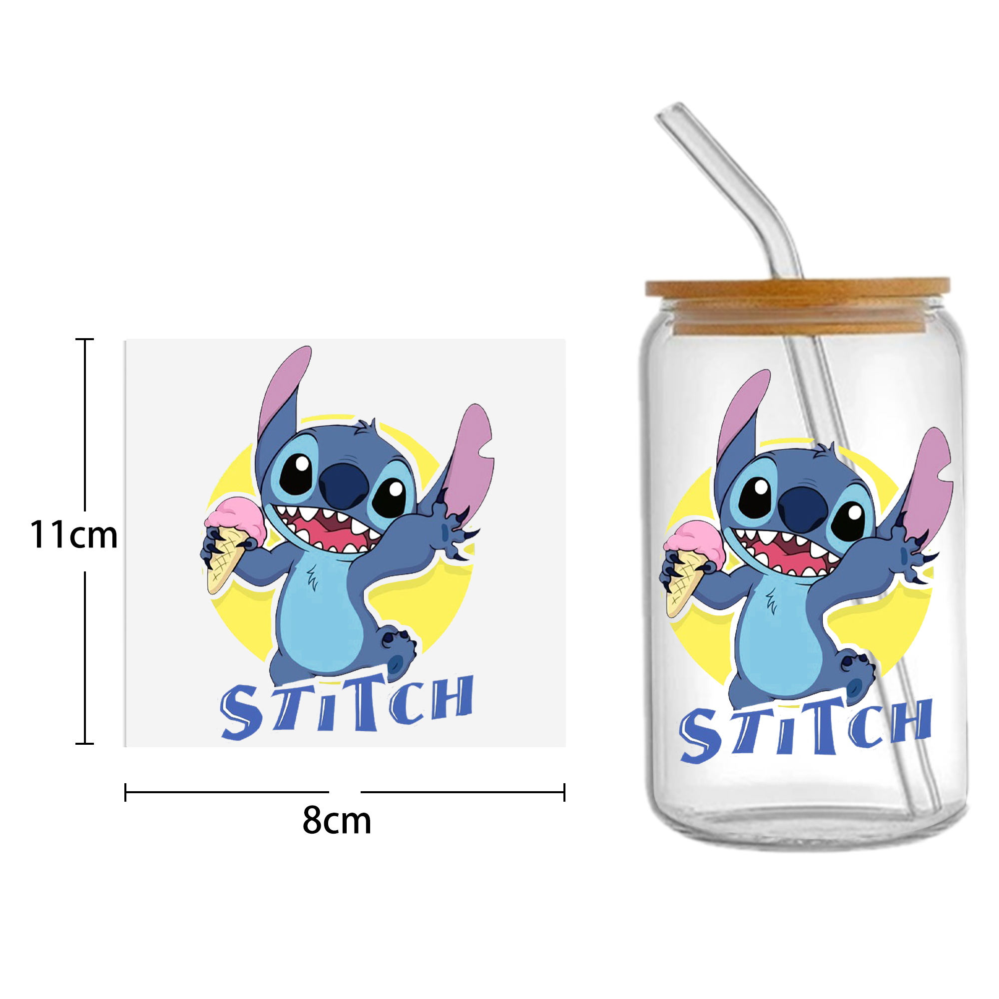 Animal Cow Chicken 16oz DTF Sticker Cups Cool Personalize UV Wrap Transfer Sticker Custom Labels DIY Waterproof - Image 32
