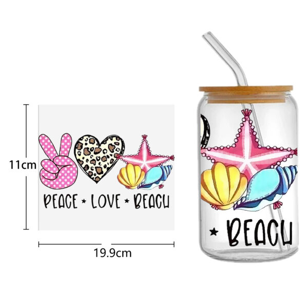 Heart Shape 16oz Tumbler Template DTF Sticker Cup Cool Personalize UV Wrap Transfer Sticker Custom Label DIY Waterproof - Image 7