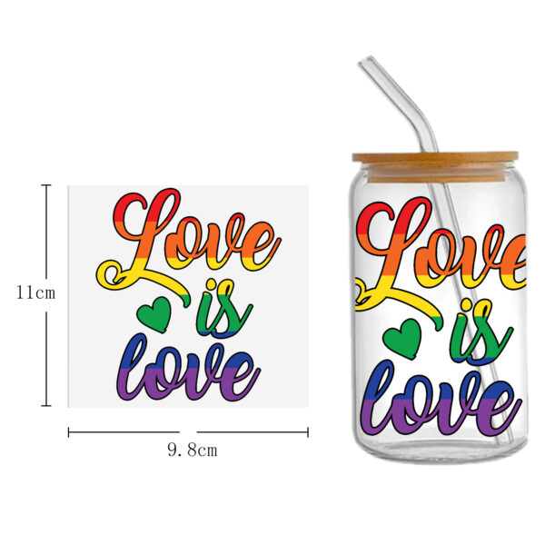 Heart Shape 16oz Tumbler Template DTF Sticker Cup Cool Personalize UV Wrap Transfer Sticker Custom Label DIY Waterproof - Image 10