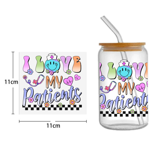 Health Style Doctor 16oz Tumbler Template DTF Sticker Cup Cool Personalize UV Wrap Transfer Sticker Custom Label DIY Waterproof - Image 2