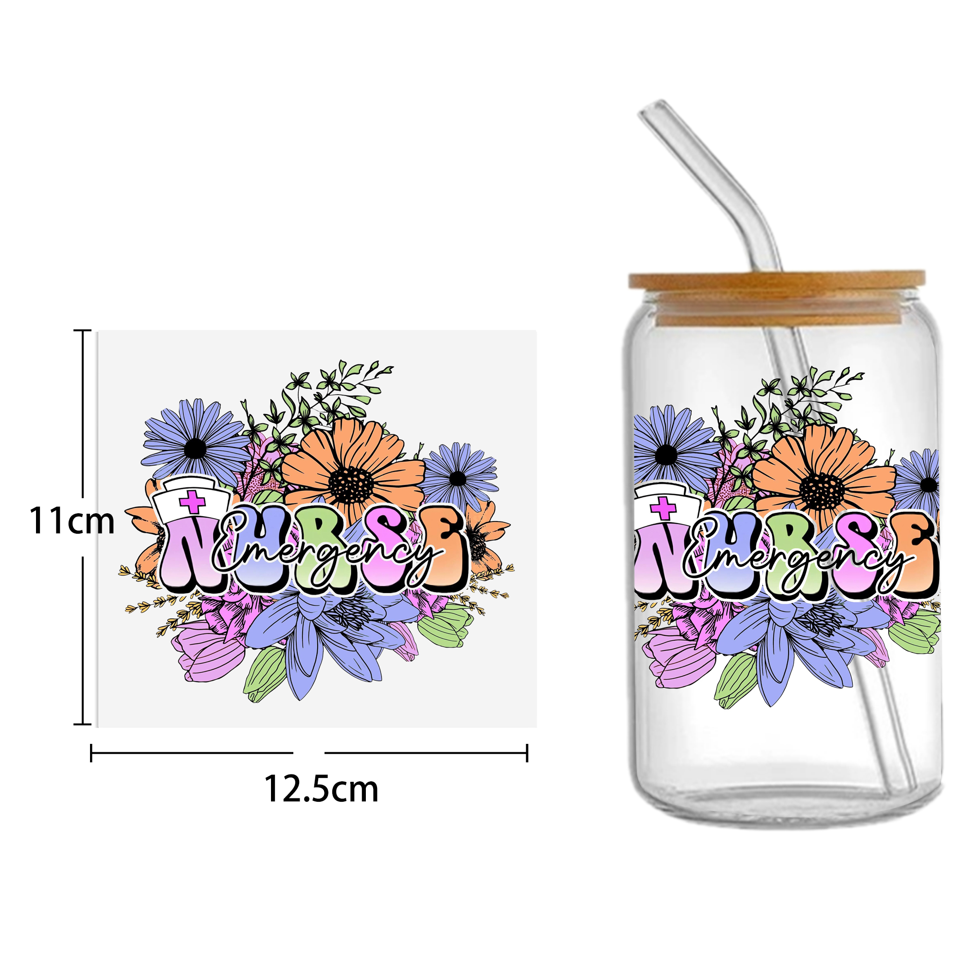 Health Style Doctor 16oz Tumbler Template DTF Sticker Cup Cool Personalize UV Wrap Transfer Sticker Custom Label DIY Waterproof - Image 10