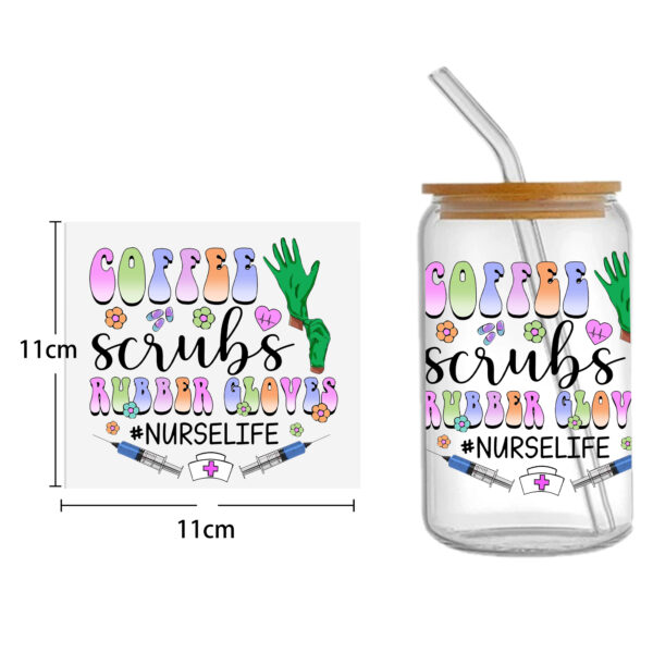 Health Style Doctor 16oz Tumbler Template DTF Sticker Cup Cool Personalize UV Wrap Transfer Sticker Custom Label DIY Waterproof - Image 12