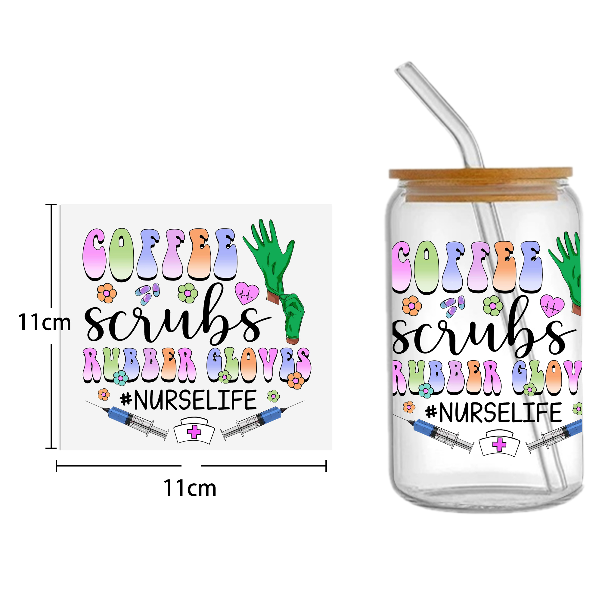 Health Style Doctor 16oz Tumbler Template DTF Sticker Cup Cool Personalize UV Wrap Transfer Sticker Custom Label DIY Waterproof - Image 12
