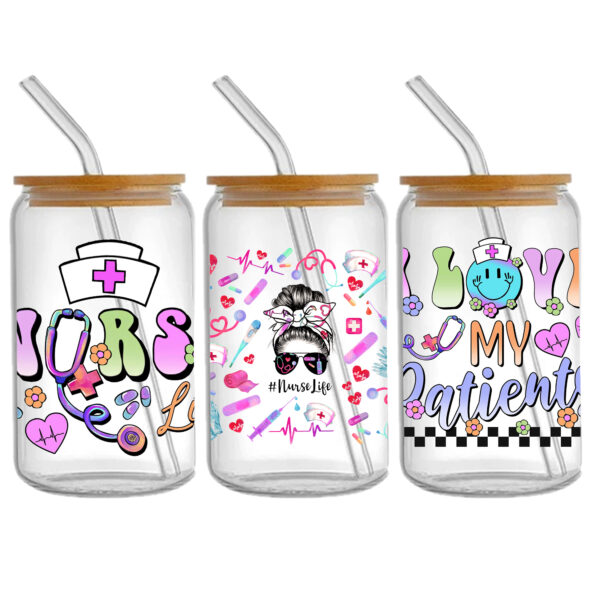 Health Style Doctor 16oz Tumbler Template DTF Sticker Cup Cool Personalize UV Wrap Transfer Sticker Custom Label DIY Waterproof - Image 14
