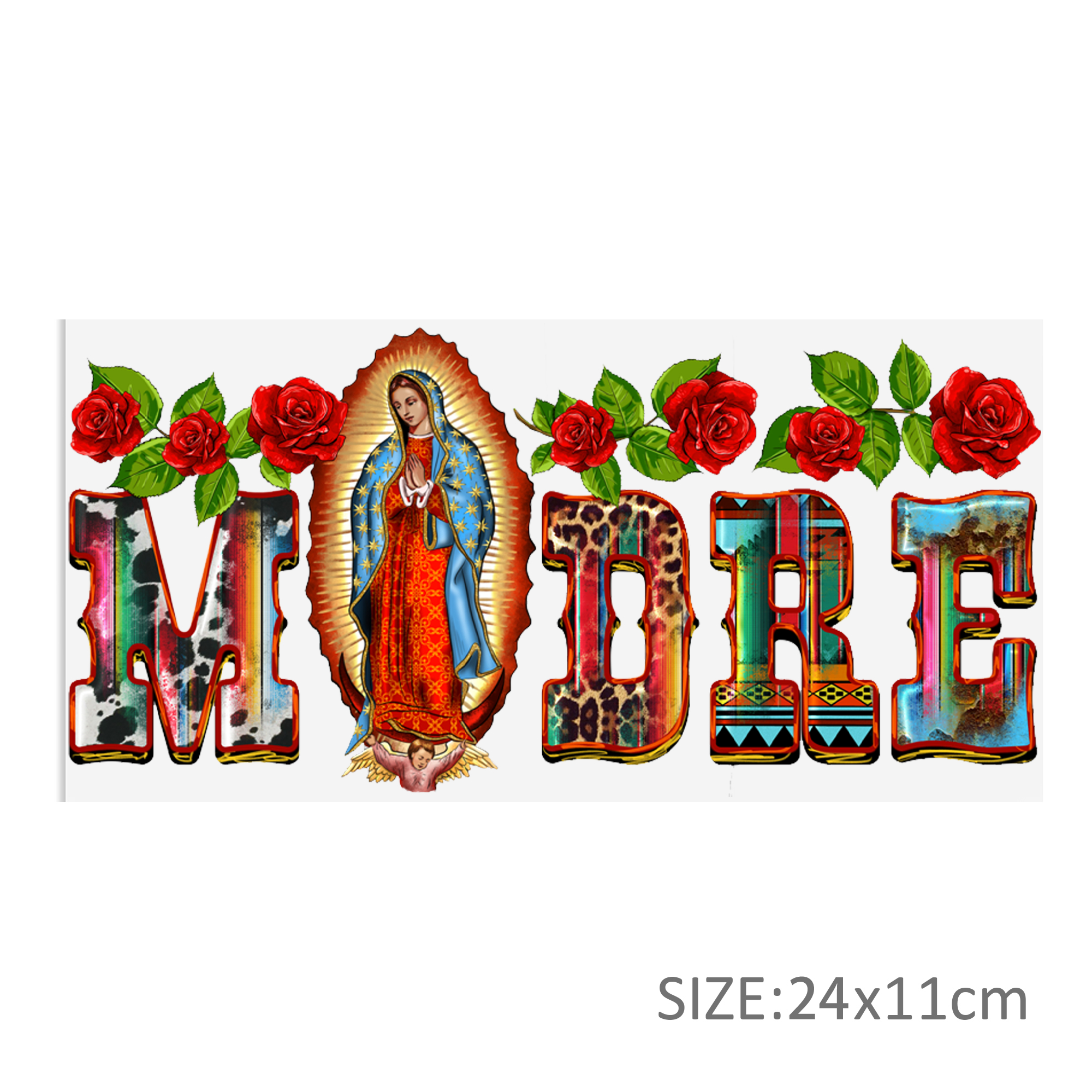 Mother'S Day Virgencita UV DTF Sticker For 16oz Cups Wrap Transfer Sticker Custom Labels DIY Logo Waterproof - Image 4