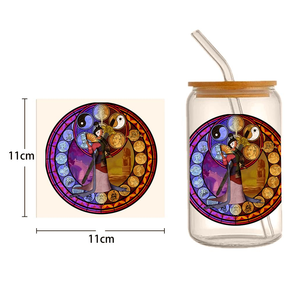 Disney Princess 16oz DTF Sticker Cups Cool Personalize UV Wrap Transfer Sticker Custom Labels DIY Logo Waterproof - Image 3