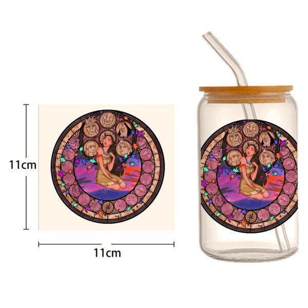 Disney Princess 16oz DTF Sticker Cups Cool Personalize UV Wrap Transfer Sticker Custom Labels DIY Logo Waterproof - Image 5