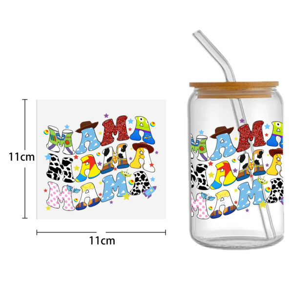 Stitch Mickey 16oz DTF Sticker Cups Cool Personalize UV Wrap Transfer Sticker Custom Label DIY Logo Waterproof - Image 4