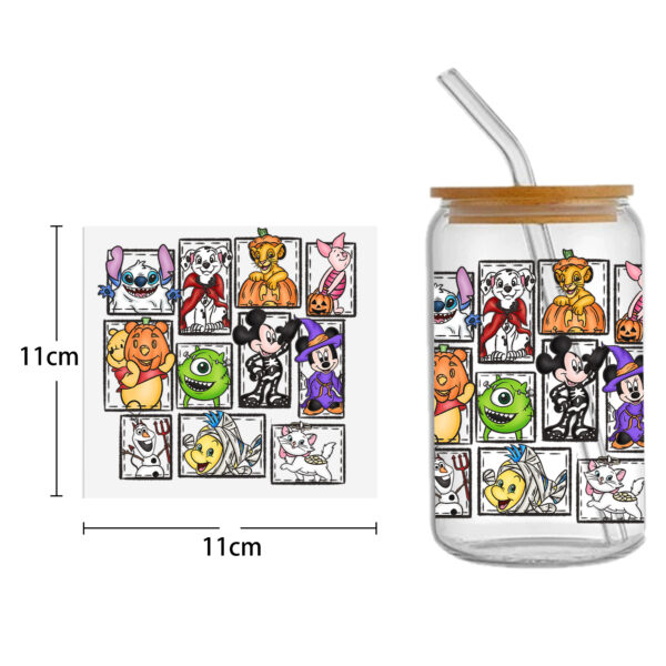 Stitch Mickey 16oz DTF Sticker Cups Cool Personalize UV Wrap Transfer Sticker Custom Label DIY Logo Waterproof - Image 15