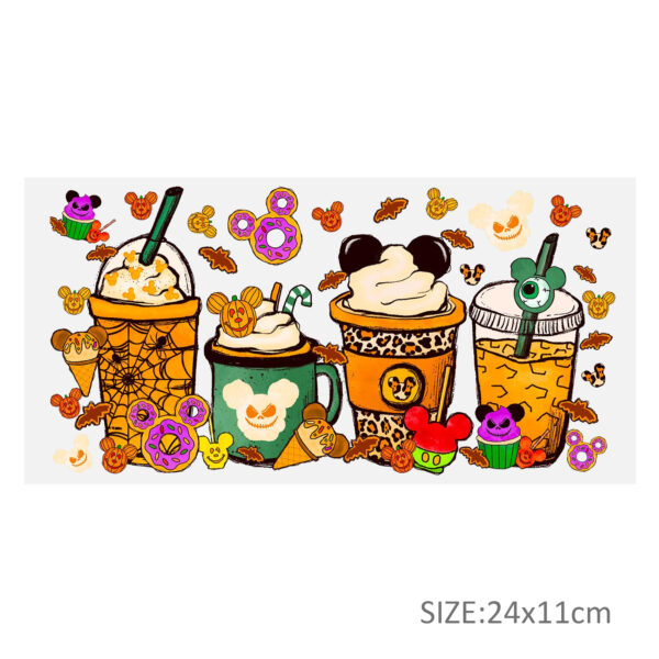 Stitch Mickey 16oz DTF Sticker Cups Cool Personalize UV Wrap Transfer Sticker Custom Label DIY Logo Waterproof - Image 36