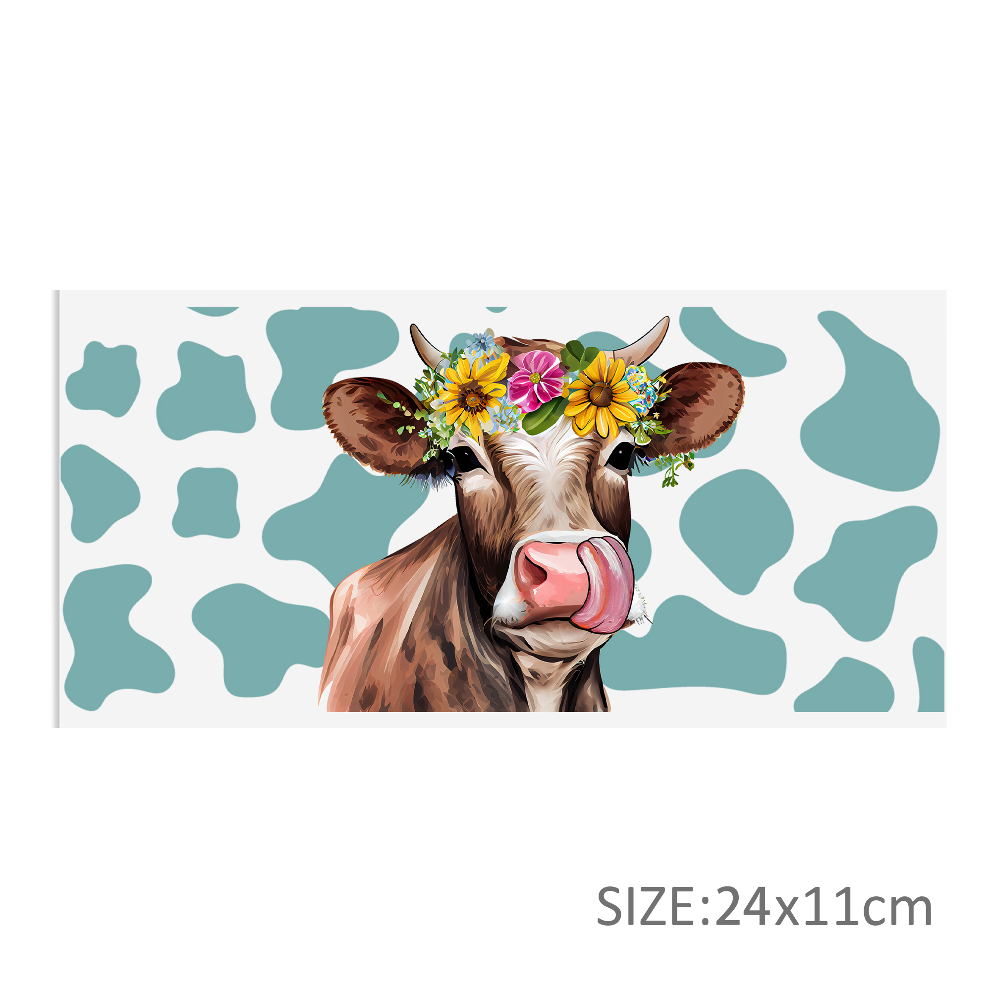Cow Leopard UV DTF Sticker For 16oz Cups Wrap Transfer Sticker Custom Labels DIY Logo Waterproof - Image 2