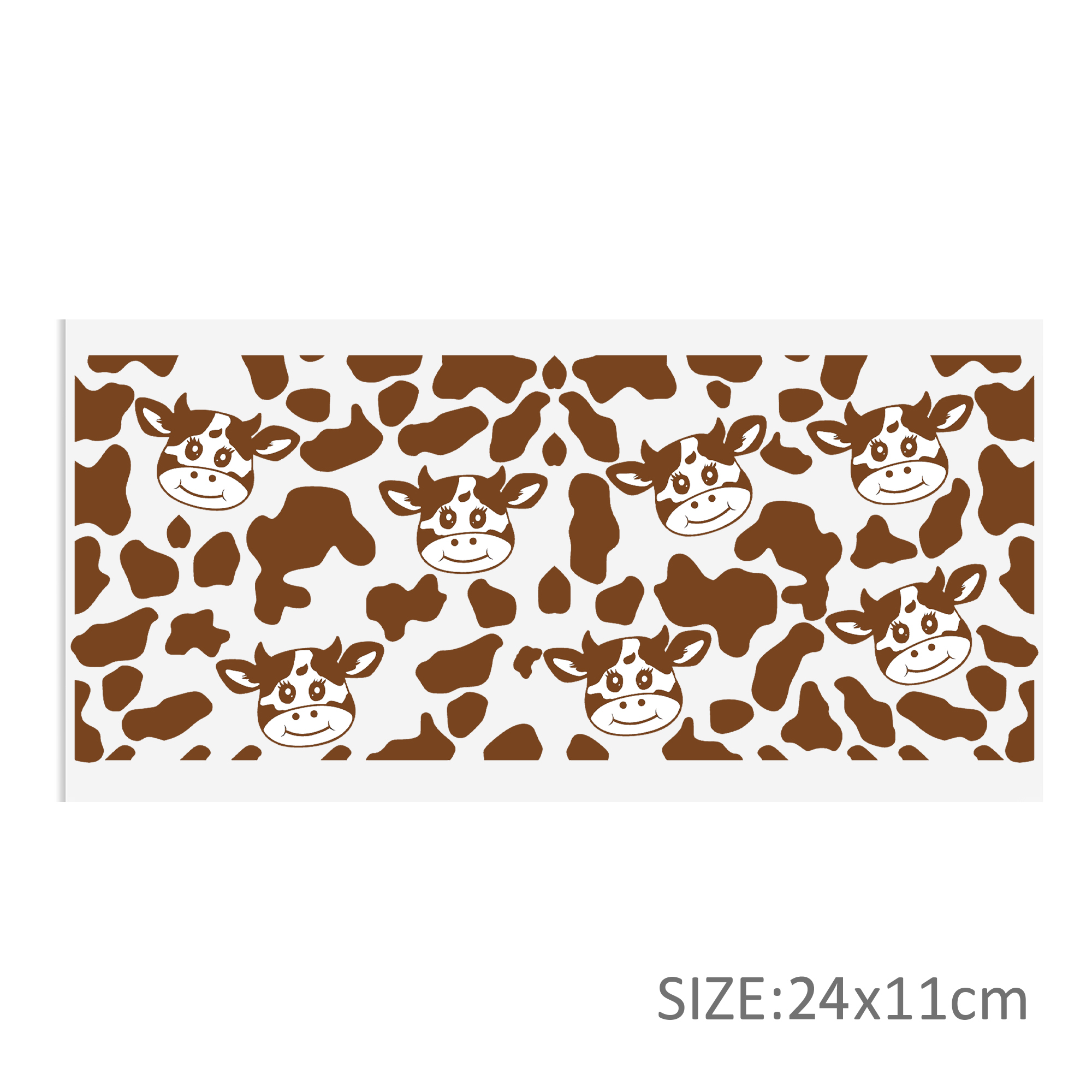 Cow Leopard UV DTF Sticker For 16oz Cups Wrap Transfer Sticker Custom Labels DIY Logo Waterproof - Image 3