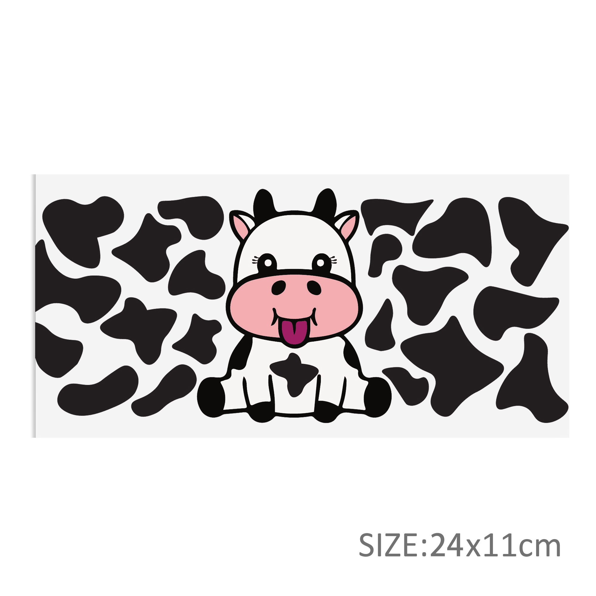 Cow Leopard UV DTF Sticker For 16oz Cups Wrap Transfer Sticker Custom Labels DIY Logo Waterproof - Image 5
