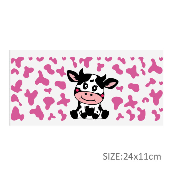 Cow Leopard UV DTF Sticker For 16oz Cups Wrap Transfer Sticker Custom Labels DIY Logo Waterproof - Image 8