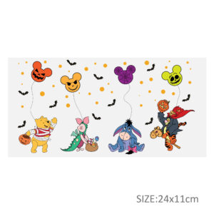 Disney Winnie DTF Sticker For Cups Cool Personalize UV Wrap Transfer Sticker Custom Labels DIY Logo Waterproof