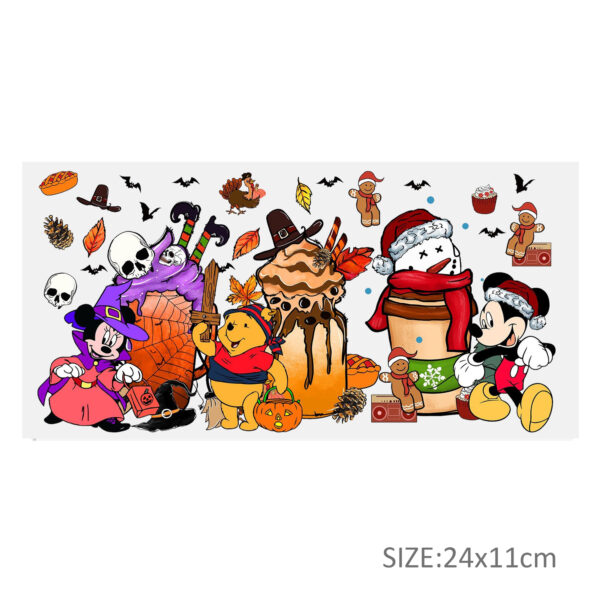 Disney Winnie DTF Sticker For Cups Cool Personalize UV Wrap Transfer Sticker Custom Labels DIY Logo Waterproof - Image 3