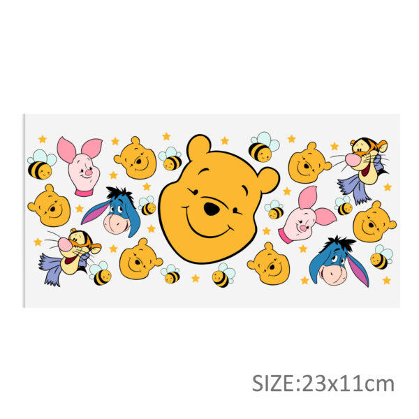 Disney Winnie DTF Sticker For Cups Cool Personalize UV Wrap Transfer Sticker Custom Labels DIY Logo Waterproof - Image 7