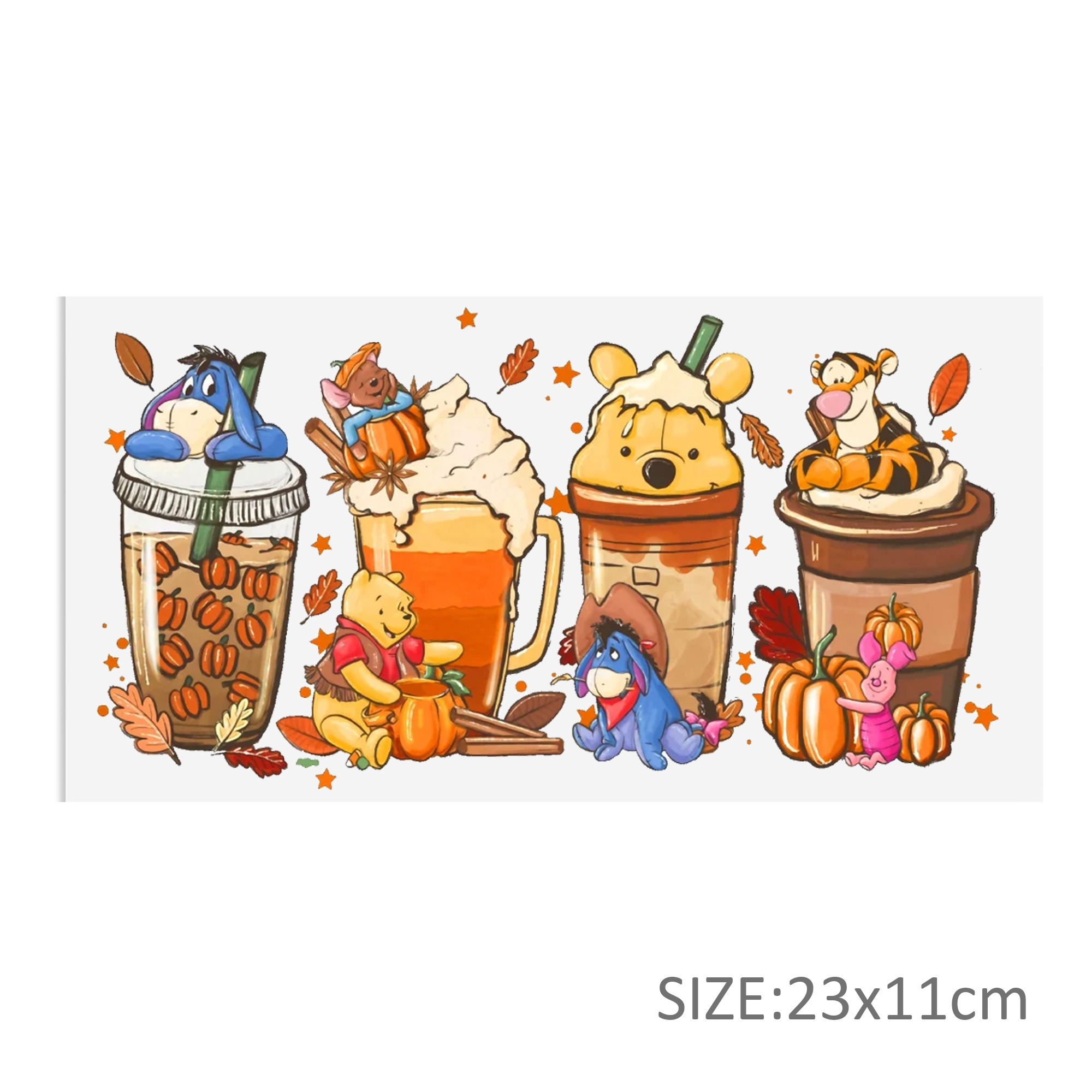 Disney Winnie DTF Sticker For Cups Cool Personalize UV Wrap Transfer Sticker Custom Labels DIY Logo Waterproof - Image 9