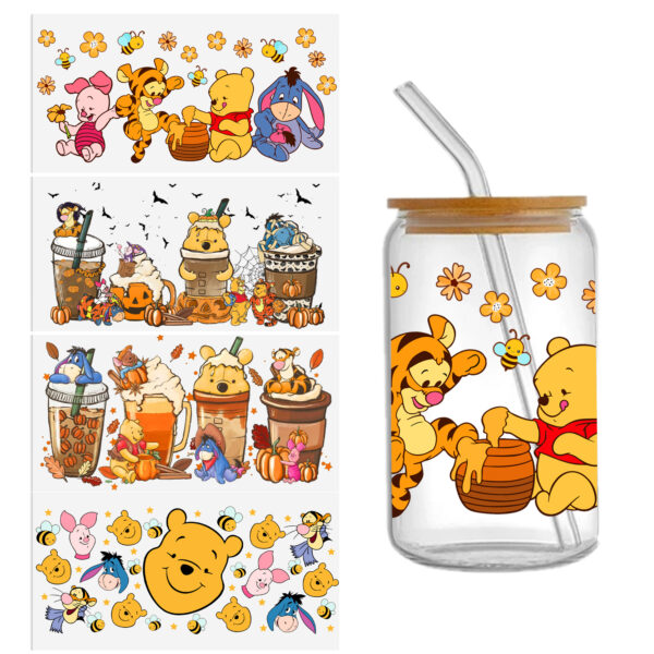 Disney Winnie DTF Sticker For Cups Cool Personalize UV Wrap Transfer Sticker Custom Labels DIY Logo Waterproof - Image 20