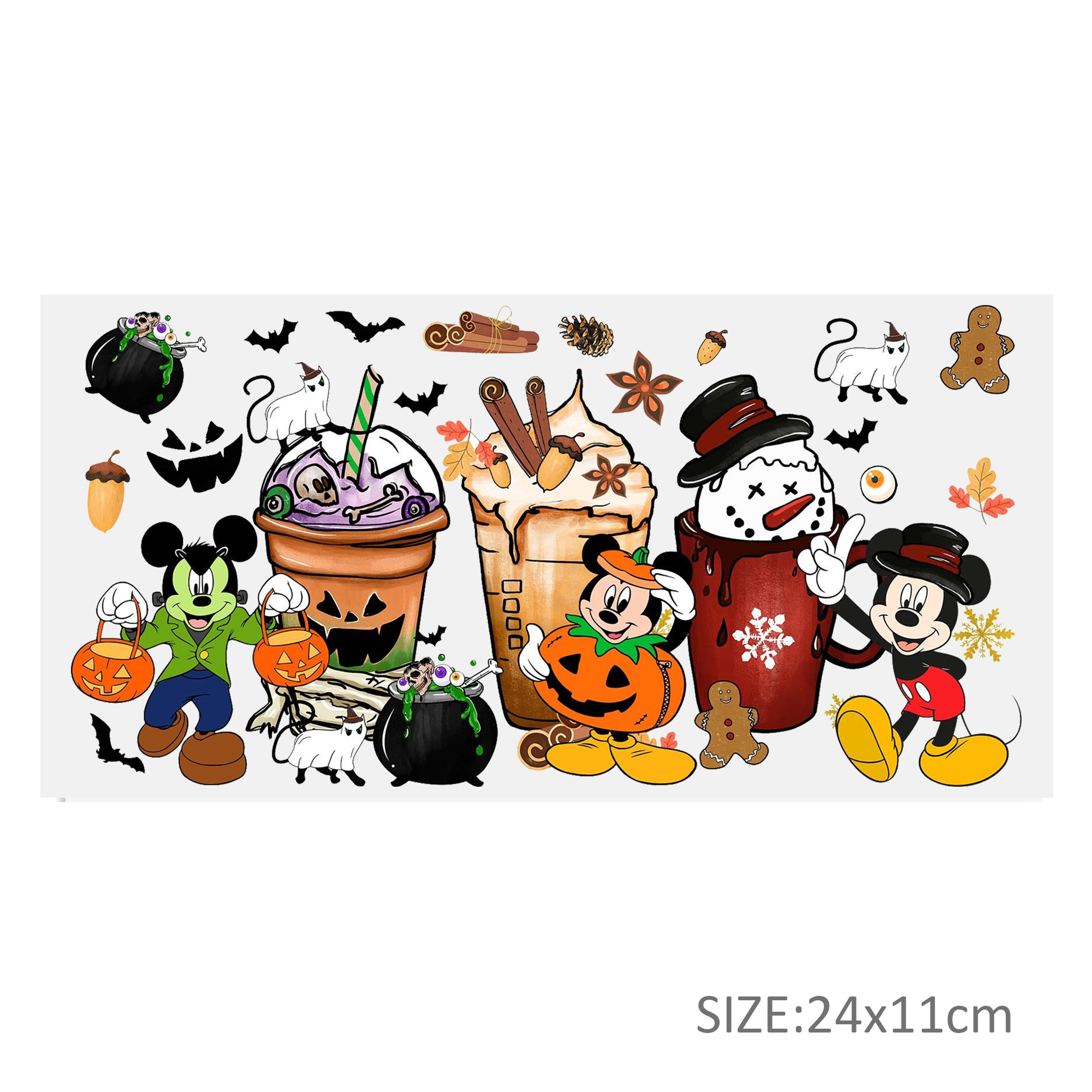 Disney Winnie DTF Sticker For Cups Cool Personalize UV Wrap Transfer Sticker Custom Labels DIY Logo Waterproof - Image 26