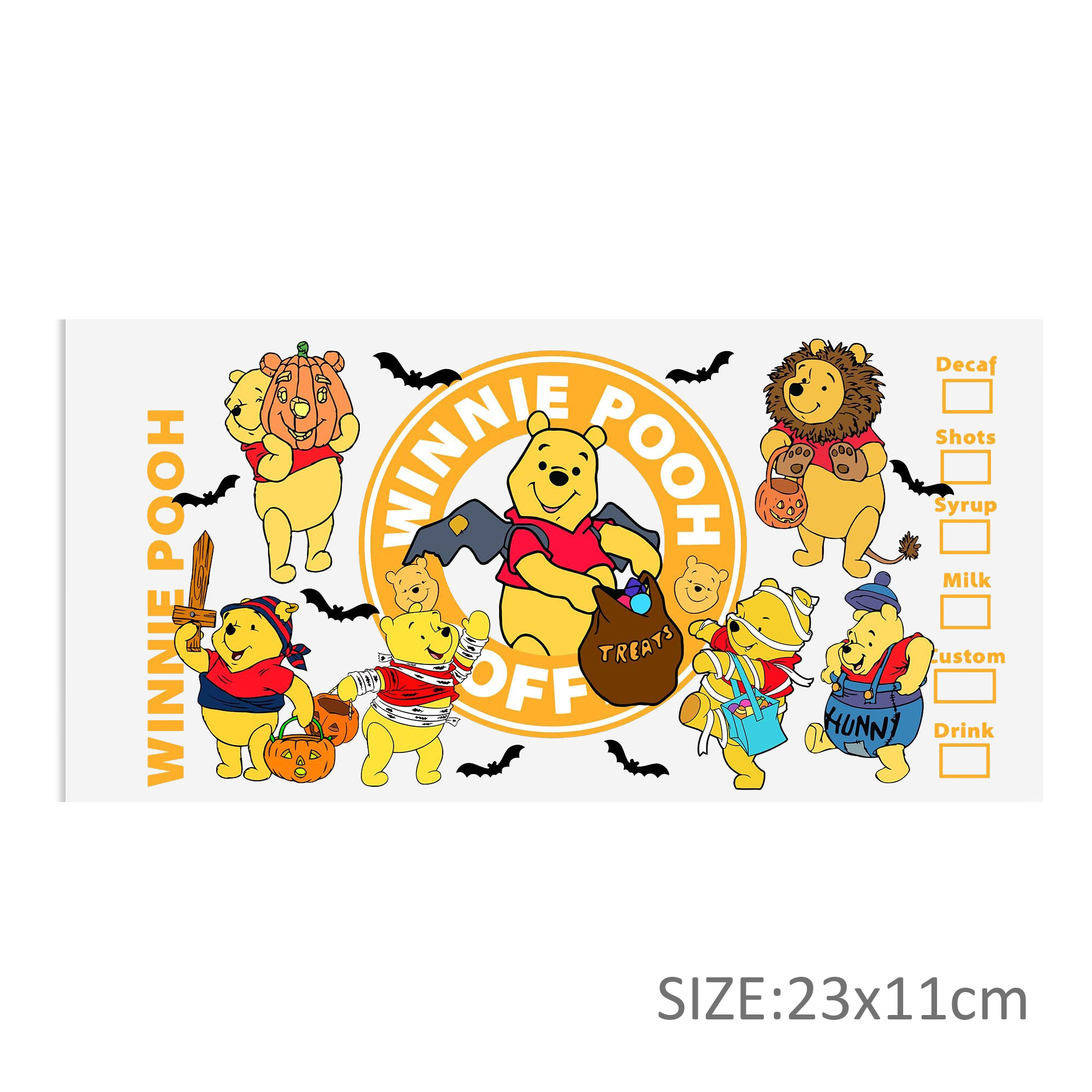 Disney Winnie DTF Sticker For Cups Cool Personalize UV Wrap Transfer Sticker Custom Labels DIY Logo Waterproof - Image 28