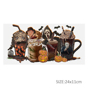 Skull 16oz DTF Sticker For Cups Cool Personalize UV Wrap Transfer Sticker Custom Labels DIY Logo Waterproof
