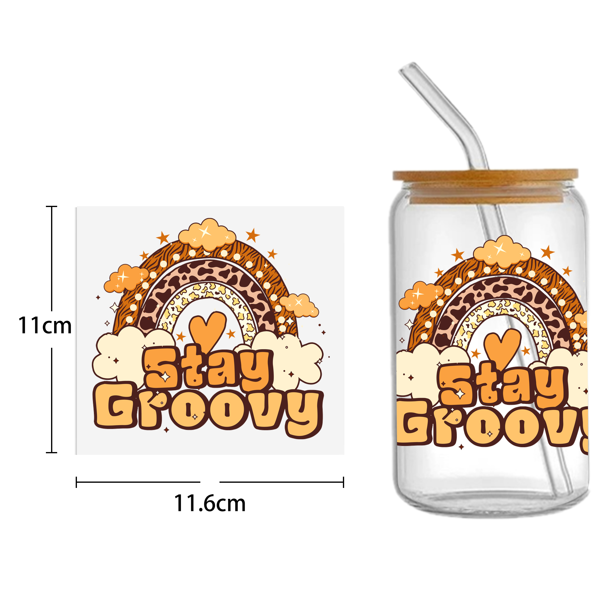 Autumn Pumpkin 16oz DTF Sticker Cups Cool Personalize UV Wrap Transfer Sticker Custom Labels DIY Logo Waterproof - Image 8