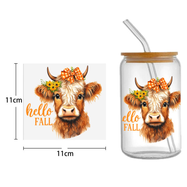 Autumn Pumpkin 16oz DTF Sticker Cups Cool Personalize UV Wrap Transfer Sticker Custom Labels DIY Logo Waterproof - Image 20