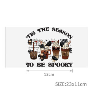 Halloween Pumpkin DTF Sticker For Cups Cool Personalize UV Wrap Transfer Sticker Custom Labels DIY Waterproof