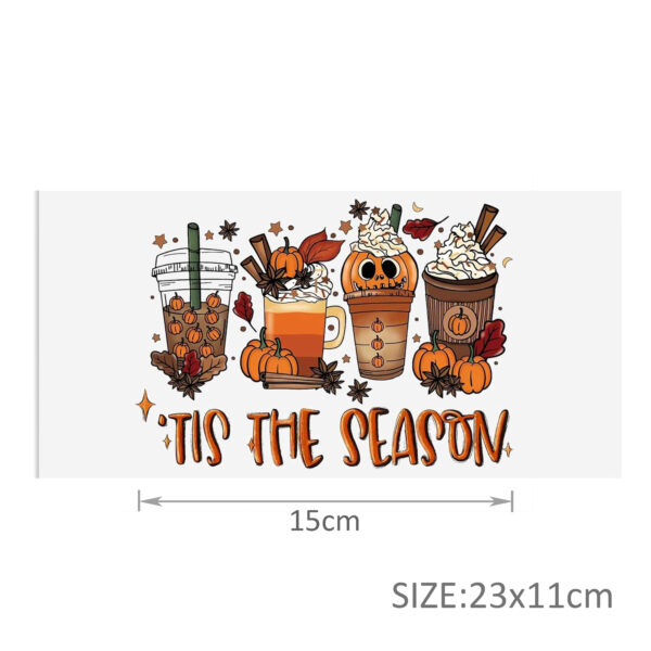 Halloween Pumpkin DTF Sticker For Cups Cool Personalize UV Wrap Transfer Sticker Custom Labels DIY Waterproof - Image 2