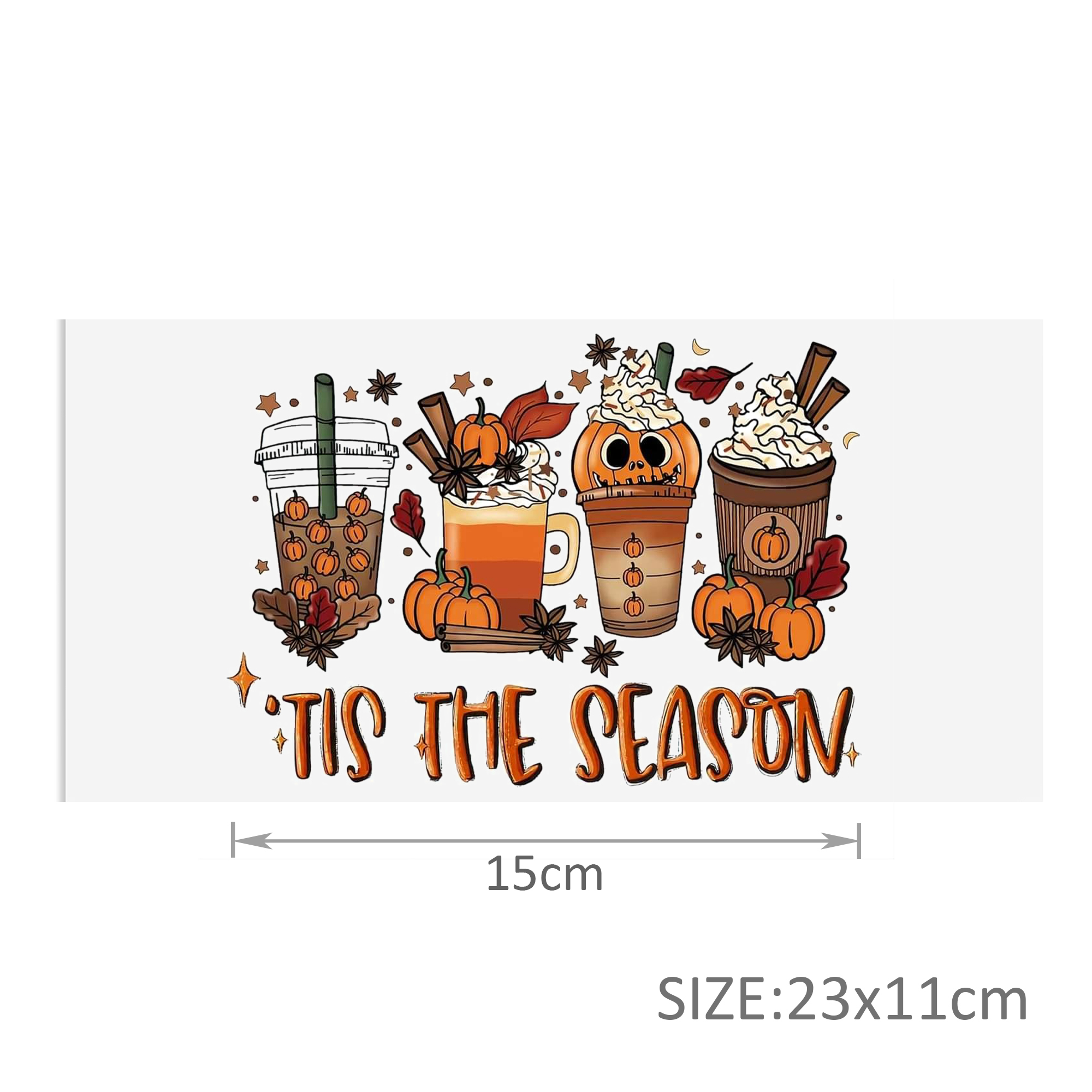 Halloween Pumpkin DTF Sticker For Cups Cool Personalize UV Wrap Transfer Sticker Custom Labels DIY Waterproof - Image 2