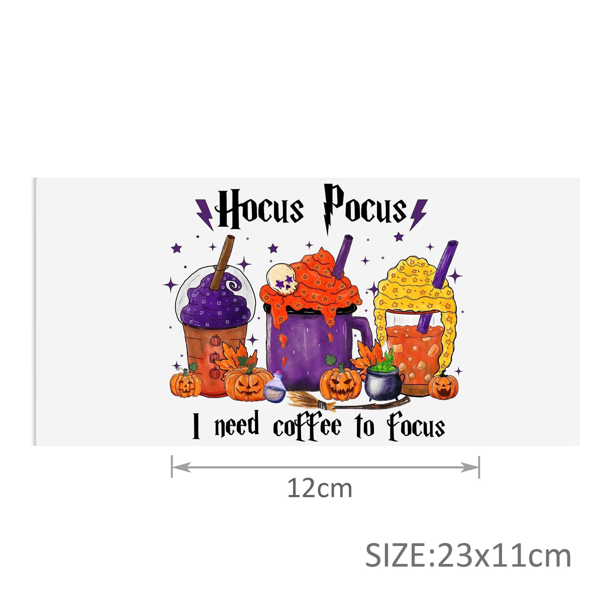 Halloween Pumpkin DTF Sticker For Cups Cool Personalize UV Wrap Transfer Sticker Custom Labels DIY Waterproof - Image 3