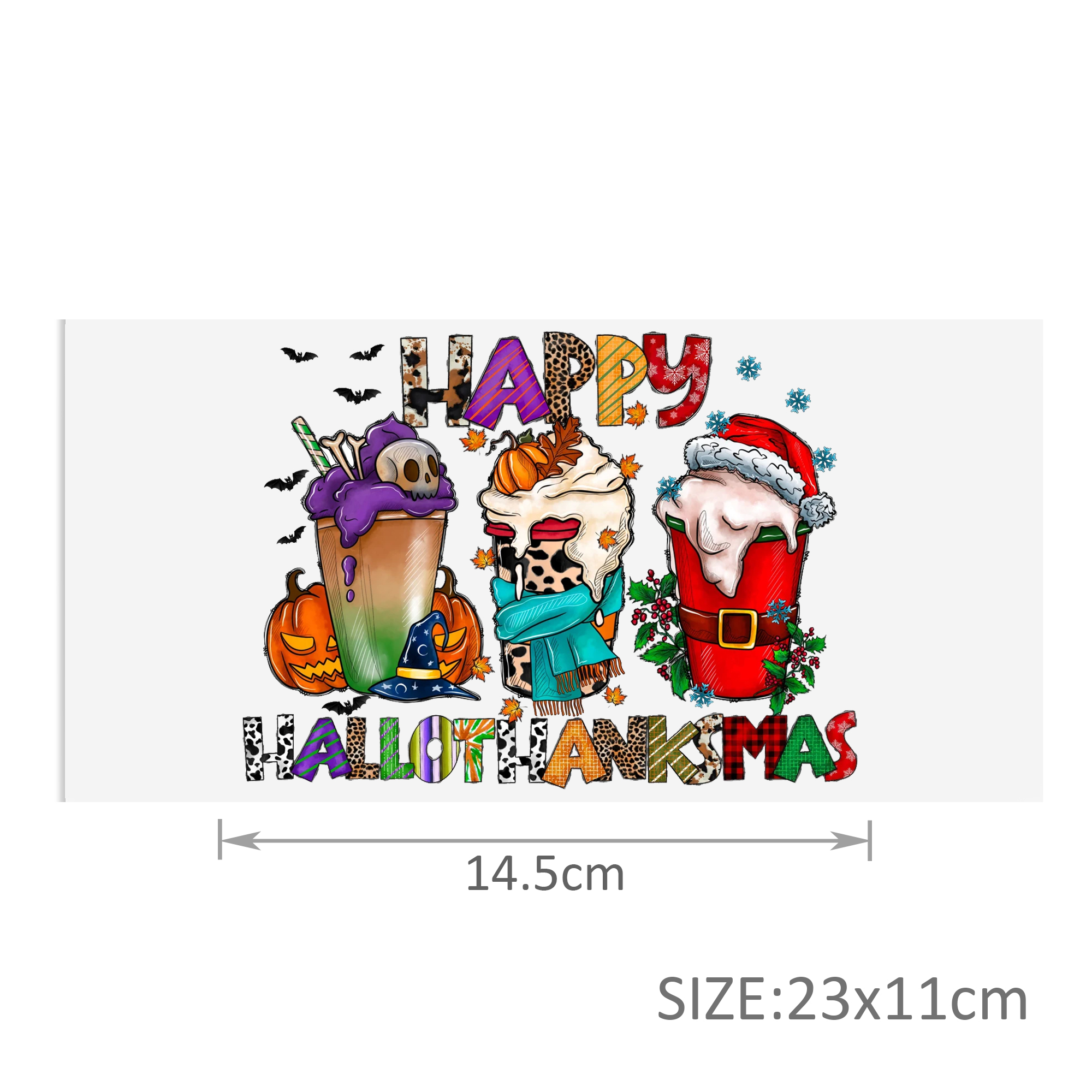 Halloween Pumpkin DTF Sticker For Cups Cool Personalize UV Wrap Transfer Sticker Custom Labels DIY Waterproof - Image 4