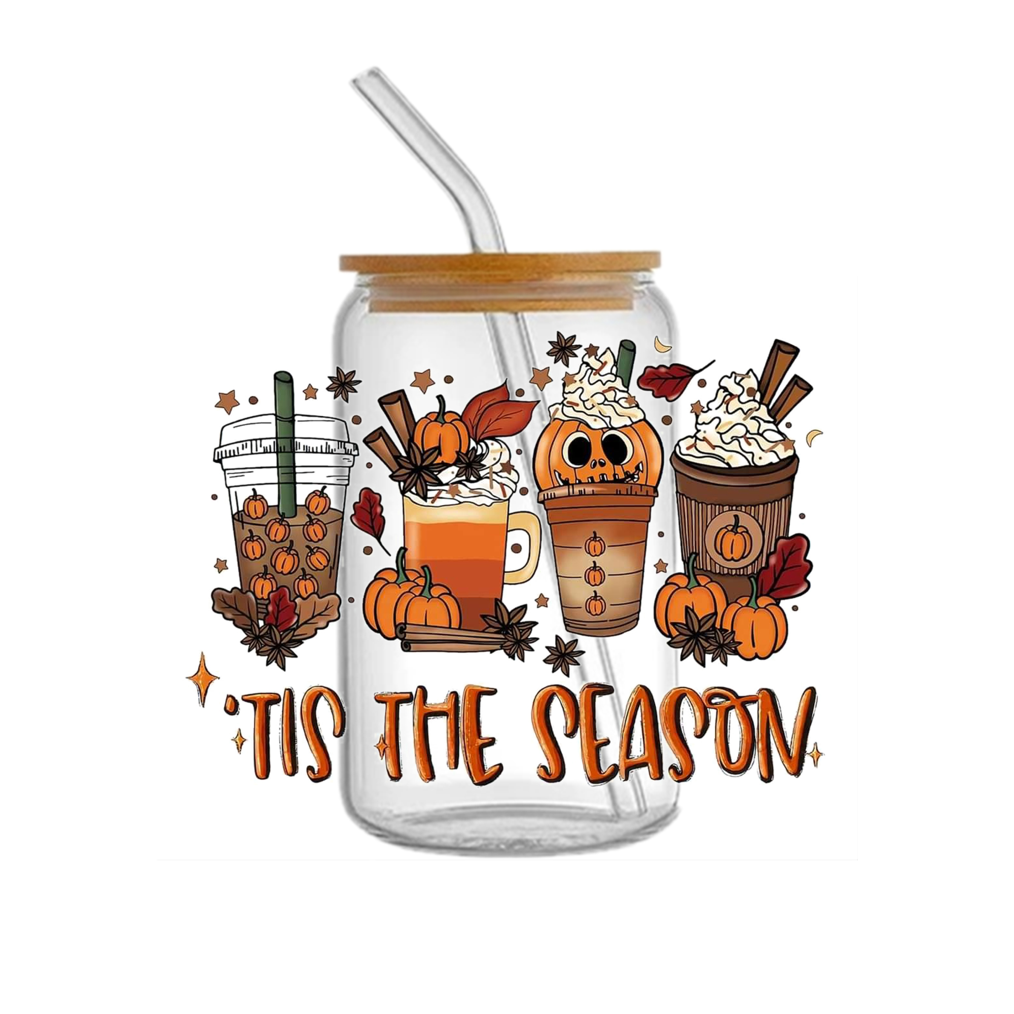 Halloween Pumpkin DTF Sticker For Cups Cool Personalize UV Wrap Transfer Sticker Custom Labels DIY Waterproof - Image 10