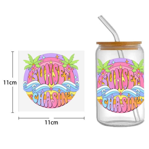 Skull Holloween 16oz Tumbler Template DTF Sticker Cup Cool Personalize UV Wrap Transfer Sticker Custom Label DIY Waterproof - Image 3