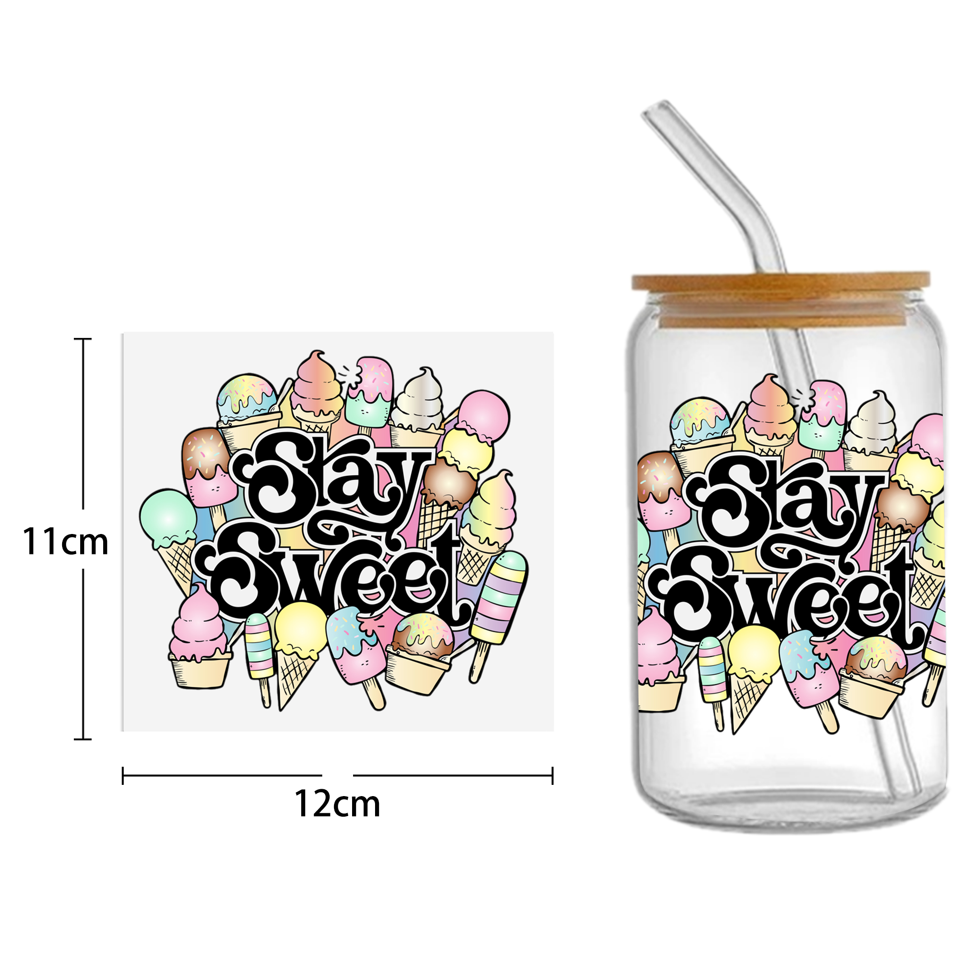 Skull Holloween 16oz Tumbler Template DTF Sticker Cup Cool Personalize UV Wrap Transfer Sticker Custom Label DIY Waterproof - Image 4