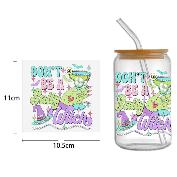 Skull Holloween 16oz Tumbler Template DTF Sticker Cup Cool Personalize UV Wrap Transfer Sticker Custom Label DIY Waterproof - Image 18